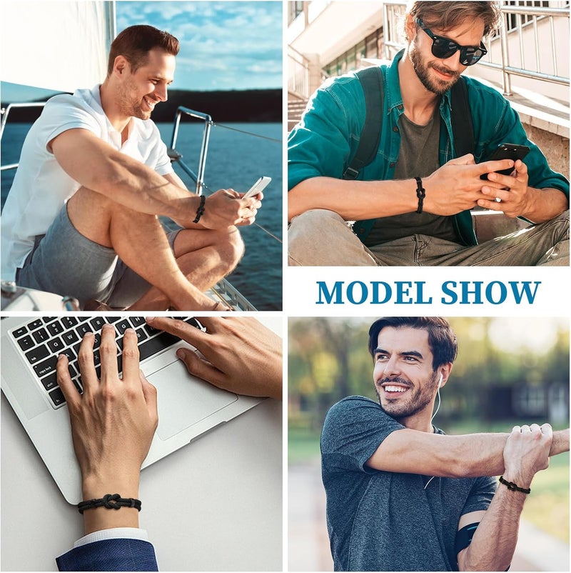 TempBeau Store Love Knot Bracelet Gift for Men - Braided Cord Rope Bracelets for Men,String Bracelet with Infinity Knot Anniversary Birthday Gifts - Image 4